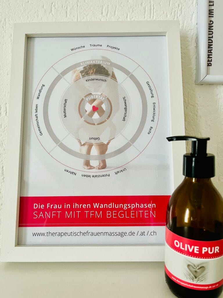 Bild und Massageöl Frauenmassage